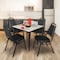 Regency Kahlo Square Table & Chair Sets, 42 W, 42 L, 29 H, Wood, Metal, Vinyl Top, Maple TPL4242PLBK29BK - alternate 1